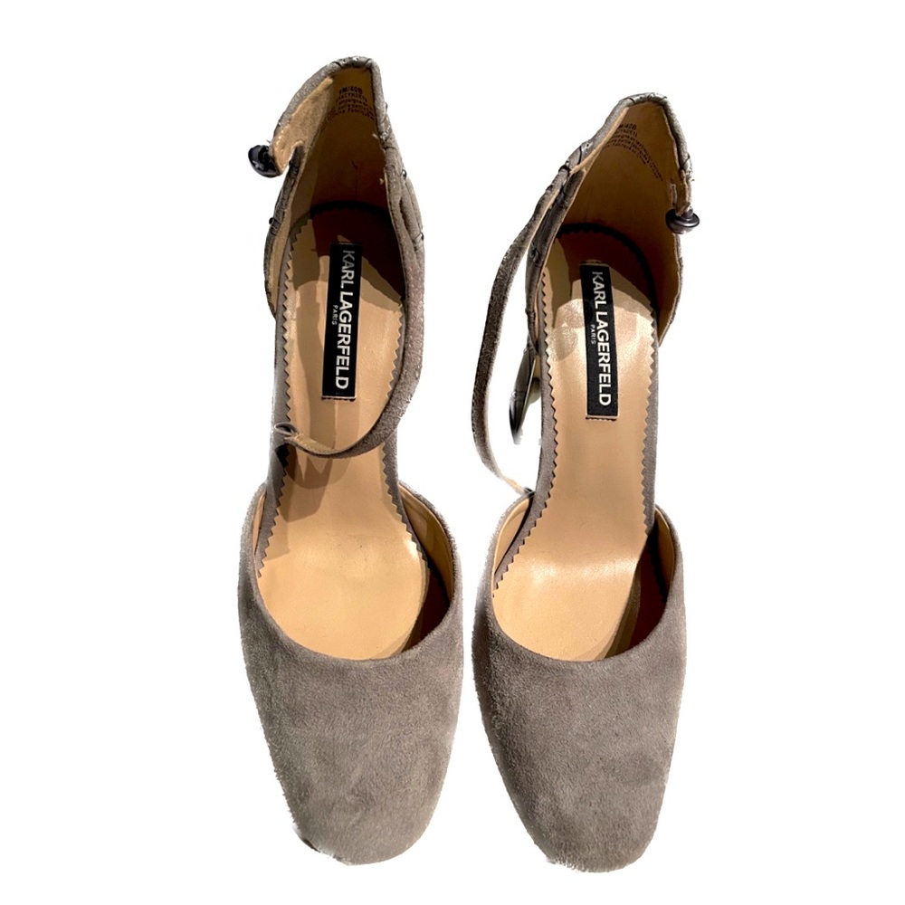 Women’s Karl Lagerfeld Size 9 Grey Suede heels